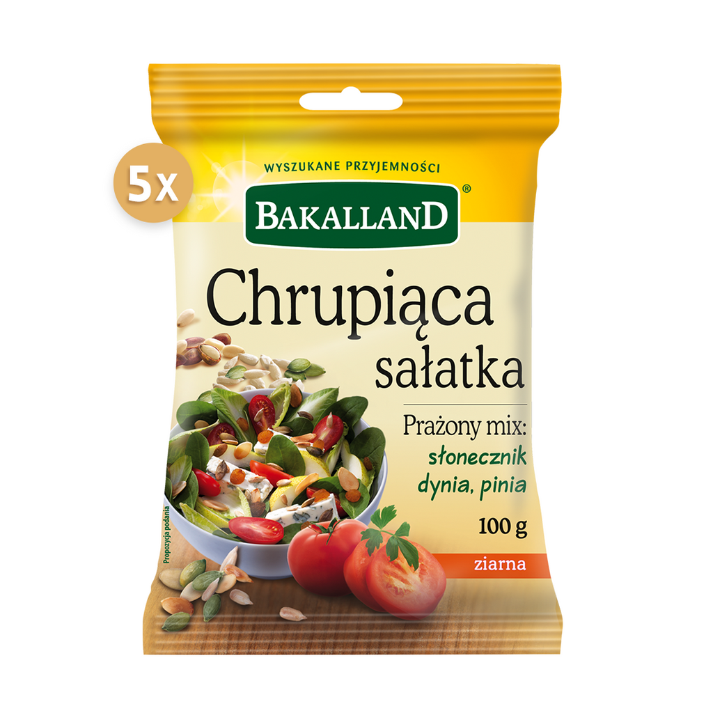Zestaw 5szt - Bakalland prażone nasiona Chrupiąca sałatka 100g - sklep Purella.pl