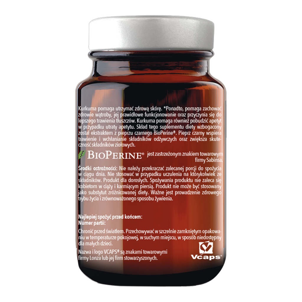 Suplement diety na trawienie KURKUMA 60 kapsułek Purella SUPERSUPLEMENTS - sklep Purella.pl