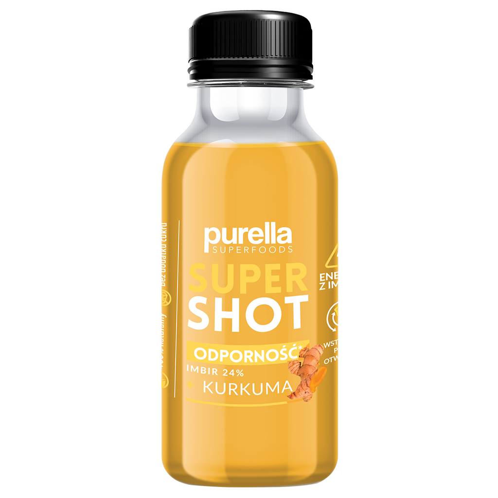 Naturalny napój imbirowy z kurkumą na odporność 100 ml Purella SuperShot Odporność - sklep Purella.pl