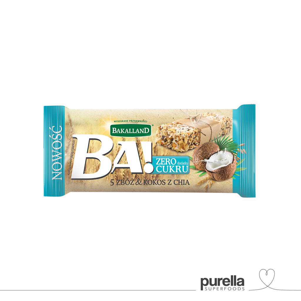 BA! Baton 5 zbóż Kokos & Chia - sklep Purella.pl