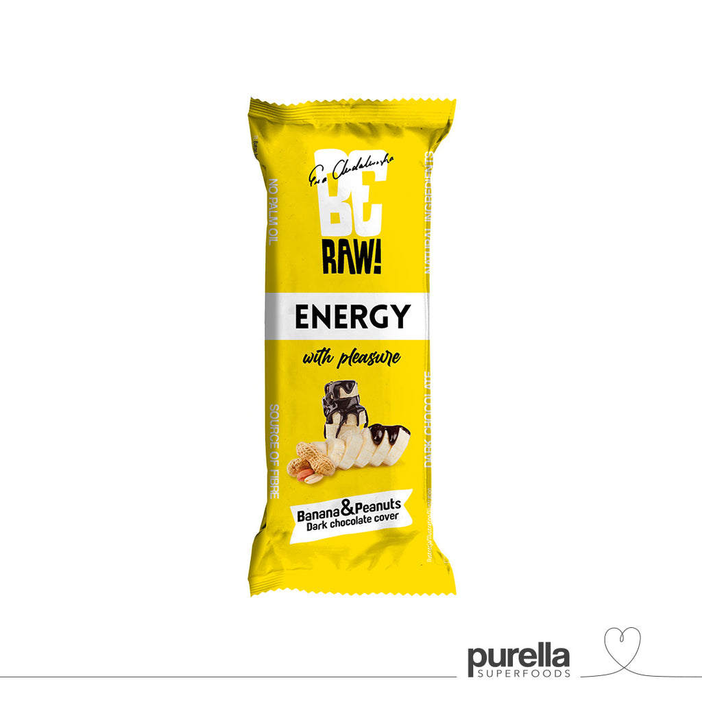 BeRaw baton Energy Banana&Peanuts 40g - sklep Purella.pl
