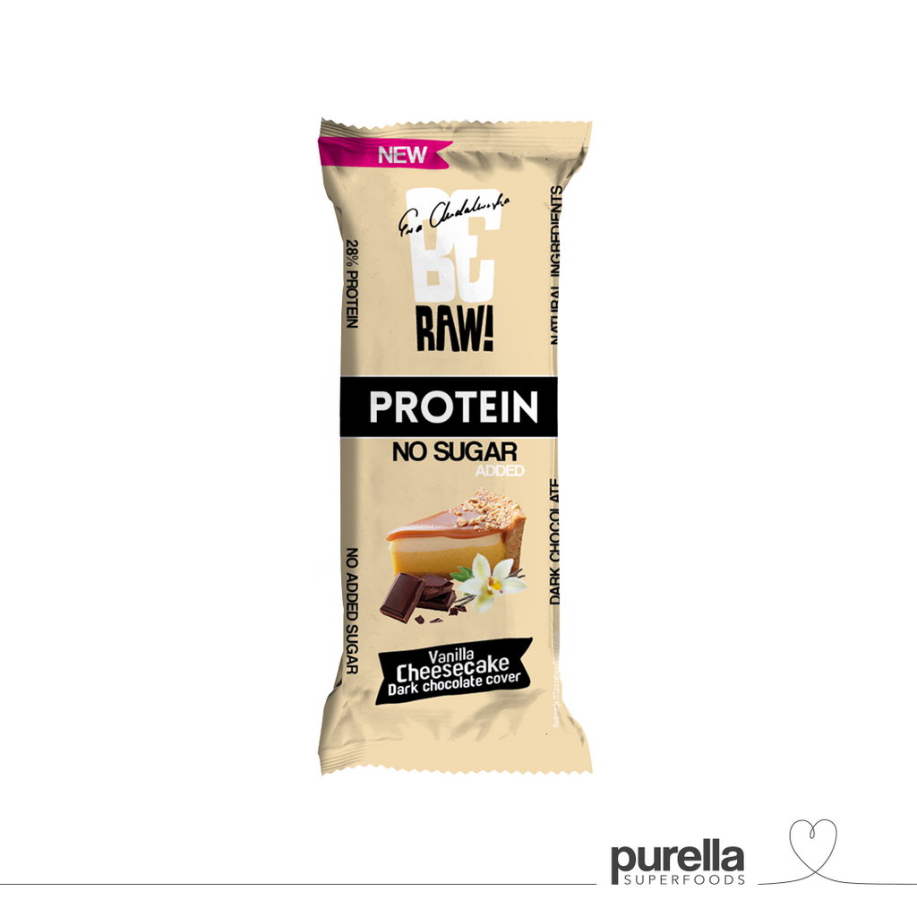 BeRAW Bar Protein 28% Vanilla Cheesecake 40 g - sklep Purella.pl