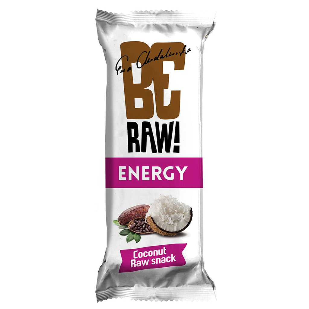 BeRAW Bar Energy Raw Cacao, Coconut 40g - Purella