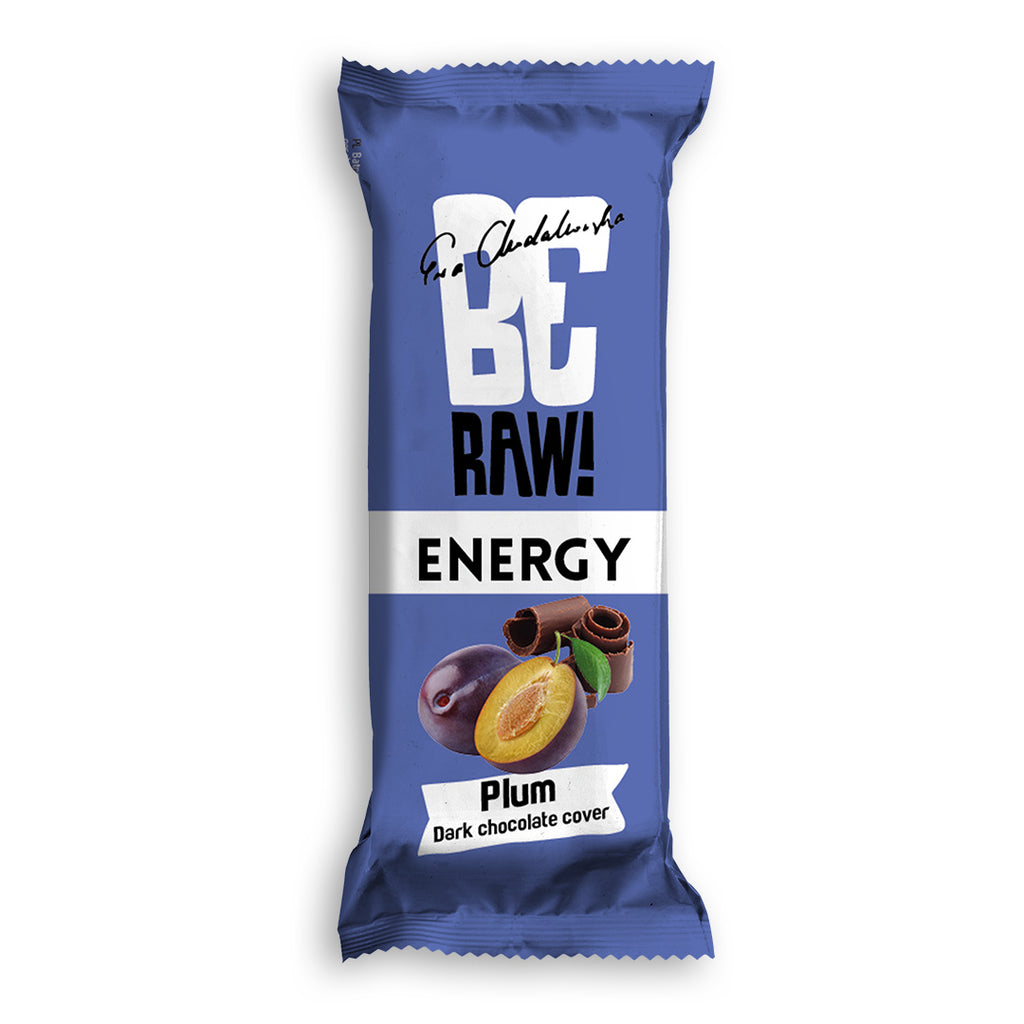 BeRaw baton Energy Plum Chocolate 40g - sklep Purella.pl