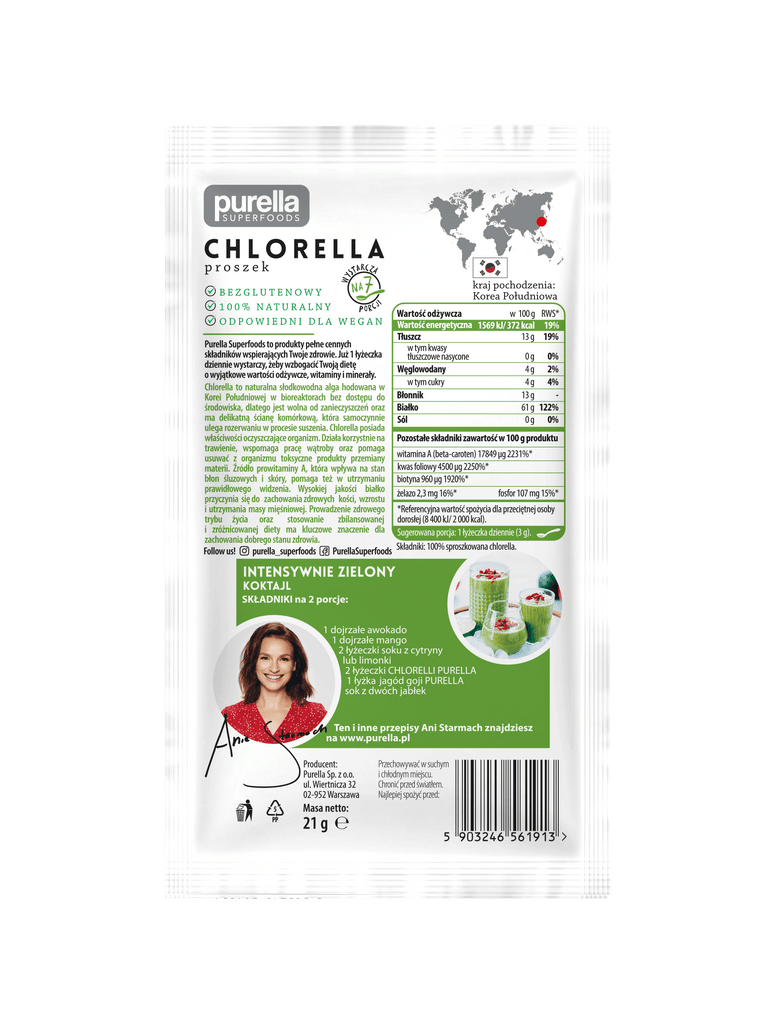 SUPERFOOD Chlorella 21g - Purella - 1