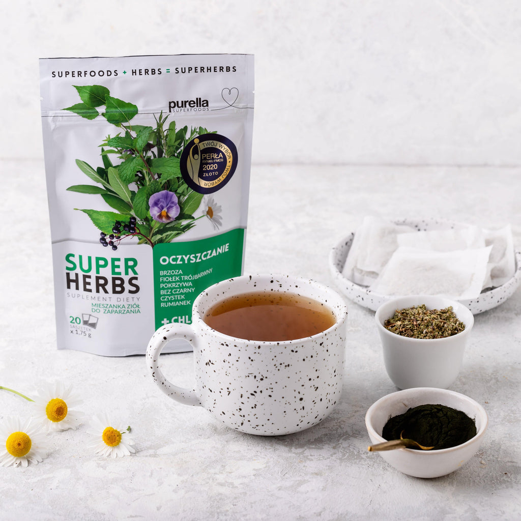 SUPERHERBS Mieszanka ziół Oczyszczanie 35g (20 saszetek x 1,75g) - Purella - 2
