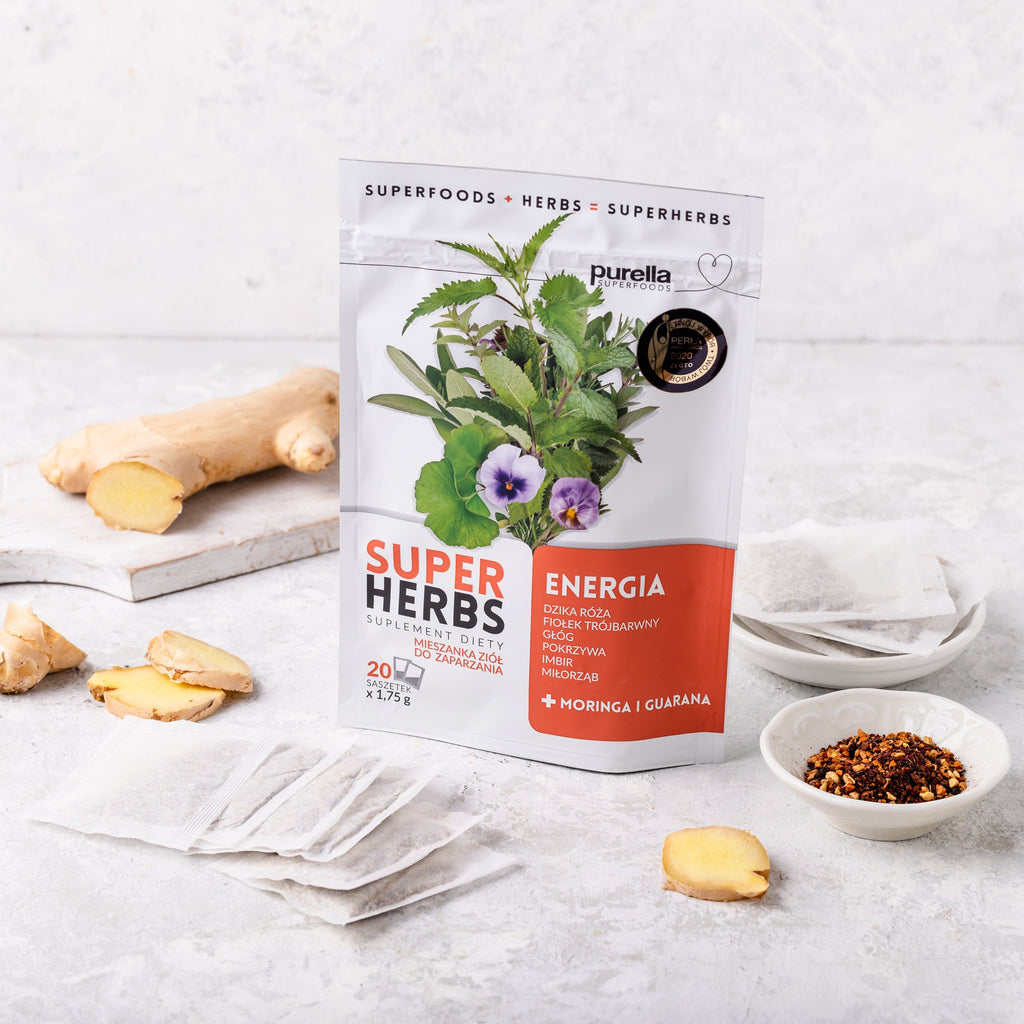 SUPERHERBS Mieszanka ziół na Energia 35g (20 saszetek x 1,75g) - Purella - 3