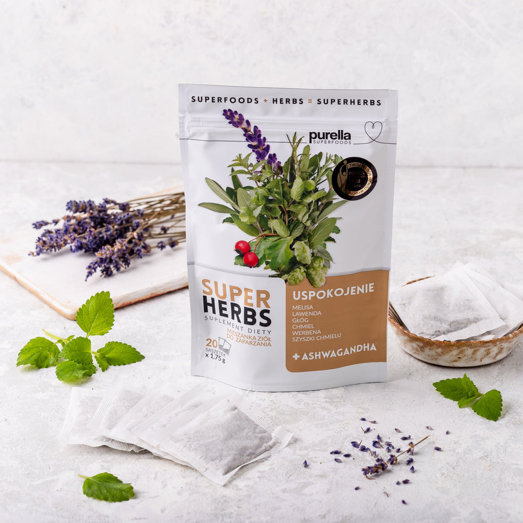 SUPERHERBS Mieszanka ziół Uspokojenie 35g (20 saszetek x 1,75g) - Purella - 3