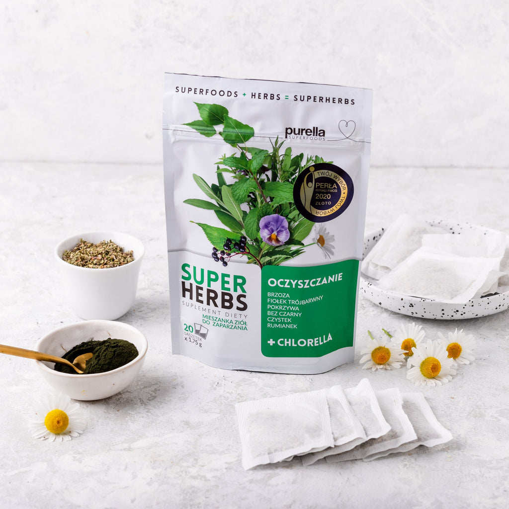 SUPERHERBS Mieszanka ziół Oczyszczanie 35g (20 saszetek x 1,75g) - Purella - 3